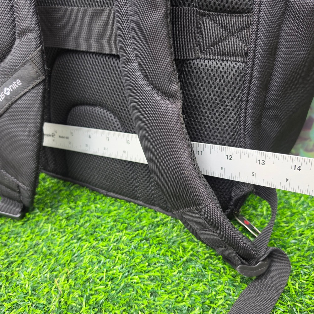 Samsonite Laptop Backpack Black Ballistic Nylon Tech Travel Bag Luggage Strap - Picture 3 of 14
